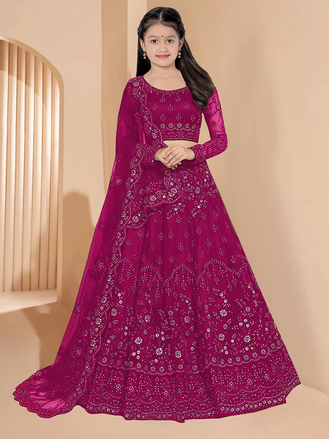 BAESD Embroidered Sequnnied Semi-Stitched Lehenga & Unstitched Blouse With Dupatta, Purple
BAESD Embroidered Sequnnied Semi-Stitched Lehenga & Unstitched Blouse With Dupatta, Purple