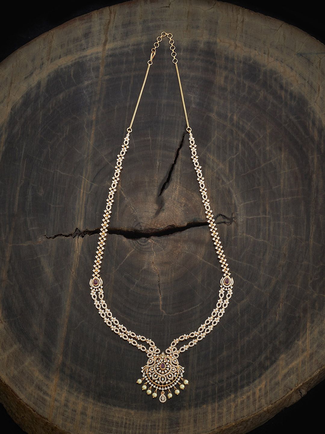 Kushal's Fashion Jewellery Copper Gold-Plated Cubic Zirconia Studded & Beaded Necklace
Kushal's Fashion Jewellery Copper Gold-Plated Cubic Zirconia Studded & Beaded Necklace