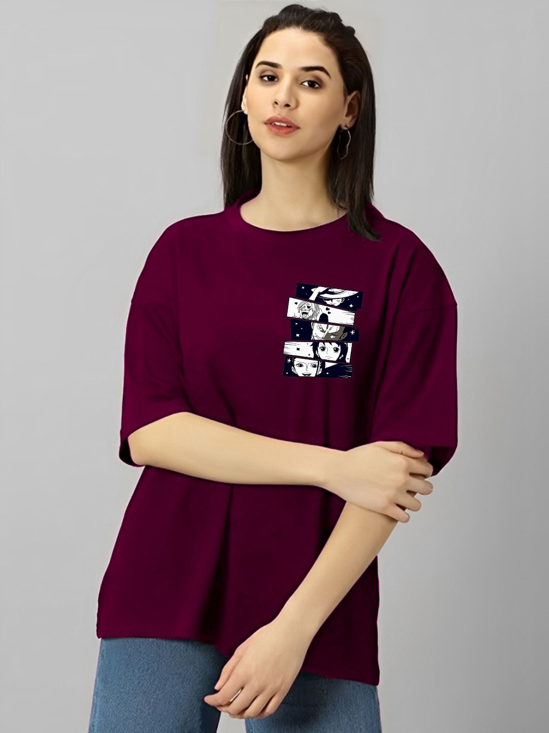 kintu parantu Women Naruto Graphic Printed Round Neck Cotton Oversized T-shirt, Maroon
kintu parantu Women Naruto Graphic Printed Round Neck Cotton Oversized T-shirt, Maroon