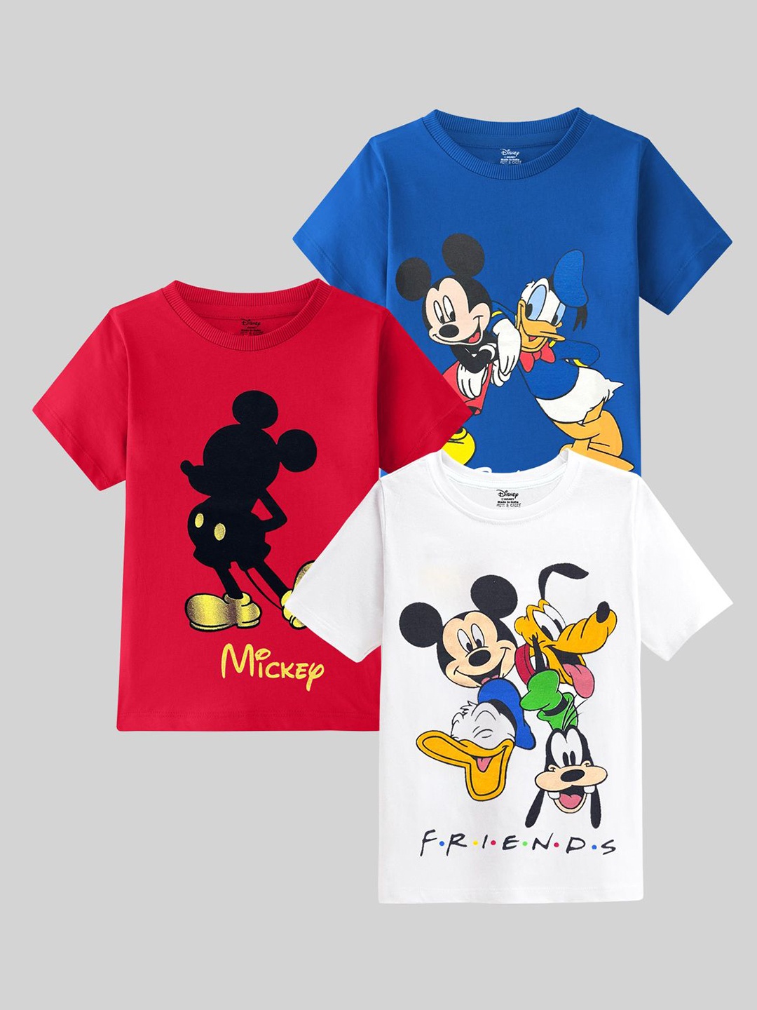 Disney By Miss and Chief Boys Pack of 3 Mickey Mouse Bio Finish Printed Cotton T-shirts, Red
Disney By Miss and Chief Boys Pack of 3 Mickey Mouse Bio Finish Printed Cotton T-shirts, Red