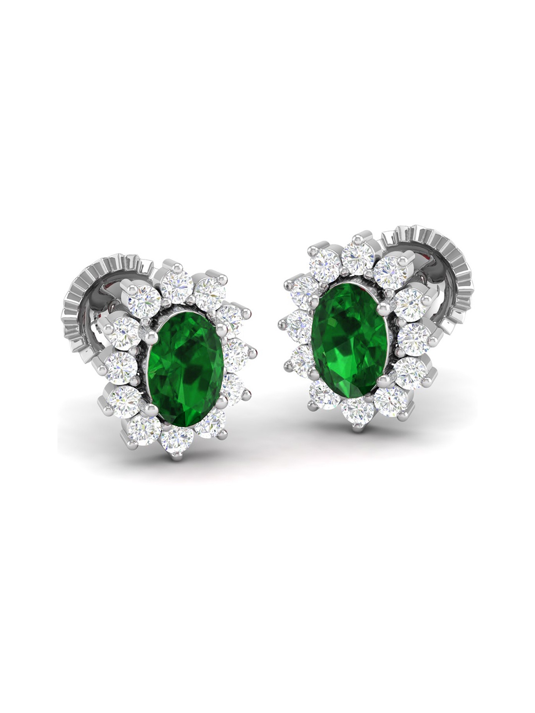 AKSHAT SAPPHIRE 92.5 Sterling Silver Rhodium-Plated Cubic Zirconia Contemporary Studs, Green
AKSHAT SAPPHIRE 92.5 Sterling Silver Rhodium-Plated Cubic Zirconia Contemporary Studs, Green