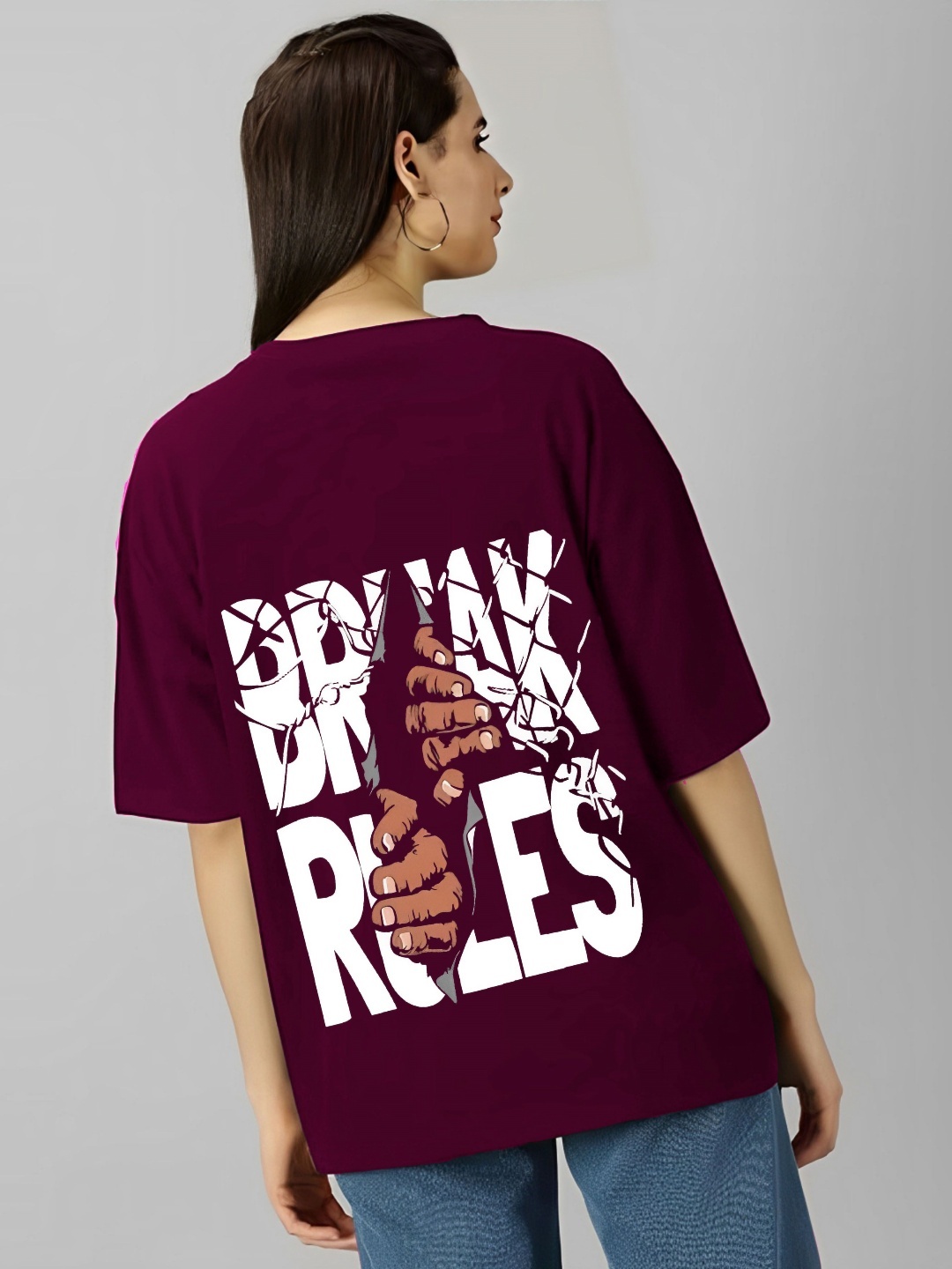 kintu parantu Graphic Printed Round Neck Short Sleeves Oversized Cotton T-shirt, Maroon
kintu parantu Graphic Printed Round Neck Short Sleeves Oversized Cotton T-shirt, Maroon