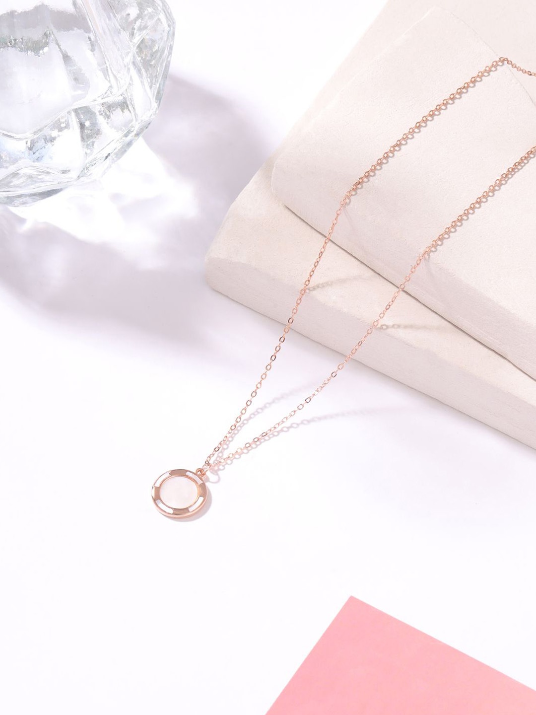 Kicky And Perky Sterling Silver Rose Gold-Plated Stones Studded Pendants with Chains
Kicky And Perky Sterling Silver Rose Gold-Plated Stones Studded Pendants with Chains
