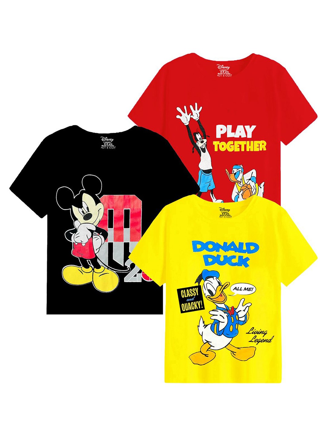 Disney By Miss and Chief Boys Pack Of 3 Mickey Mouse Bio Finish Printed Cotton T-shirts, Red
Disney By Miss and Chief Boys Pack Of 3 Mickey Mouse Bio Finish Printed Cotton T-shirts, Red