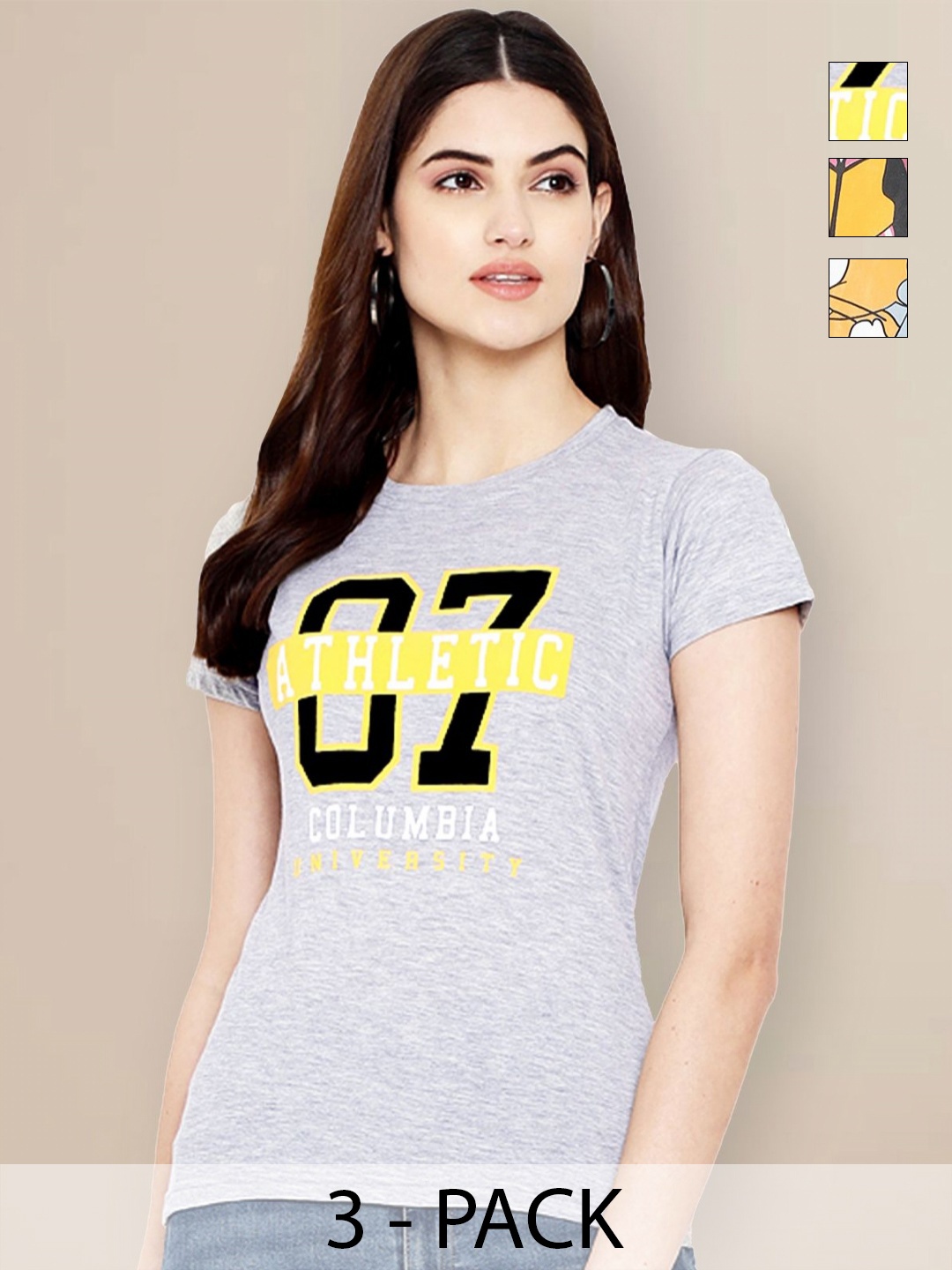 Metronaut Women Pack of 3 Tom & Jerry Typography Printed Round Neck Cotton T-shirts, Green
Metronaut Women Pack of 3 Tom & Jerry Typography Printed Round Neck Cotton T-shirts, Green