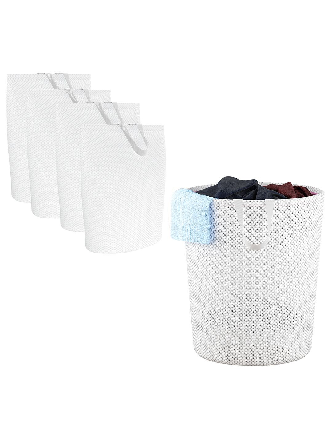 Kuber Industries White 5 Pieces Reusable Foldable Lightweight Laundry Bags With Handle
Kuber Industries White 5 Pieces Reusable Foldable Lightweight Laundry Bags With Handle