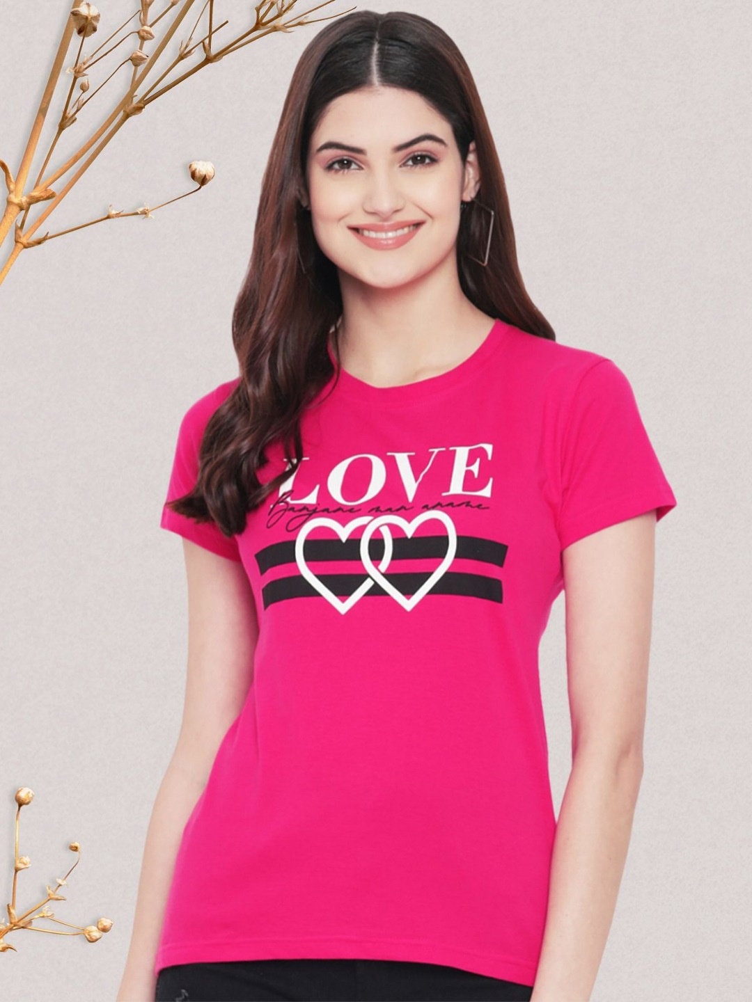 Dreambe Women Typography Printed Round Neck Short Sleeve Pure Cotton Casual T-Shirt, Pink
Dreambe Women Typography Printed Round Neck Short Sleeve Pure Cotton Casual T-Shirt, Pink