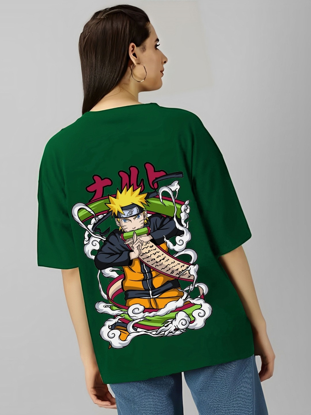 kintu parantu Women Naruto Graphic Printed Round Neck Cotton Oversized T-shirt, Green
kintu parantu Women Naruto Graphic Printed Round Neck Cotton Oversized T-shirt, Green