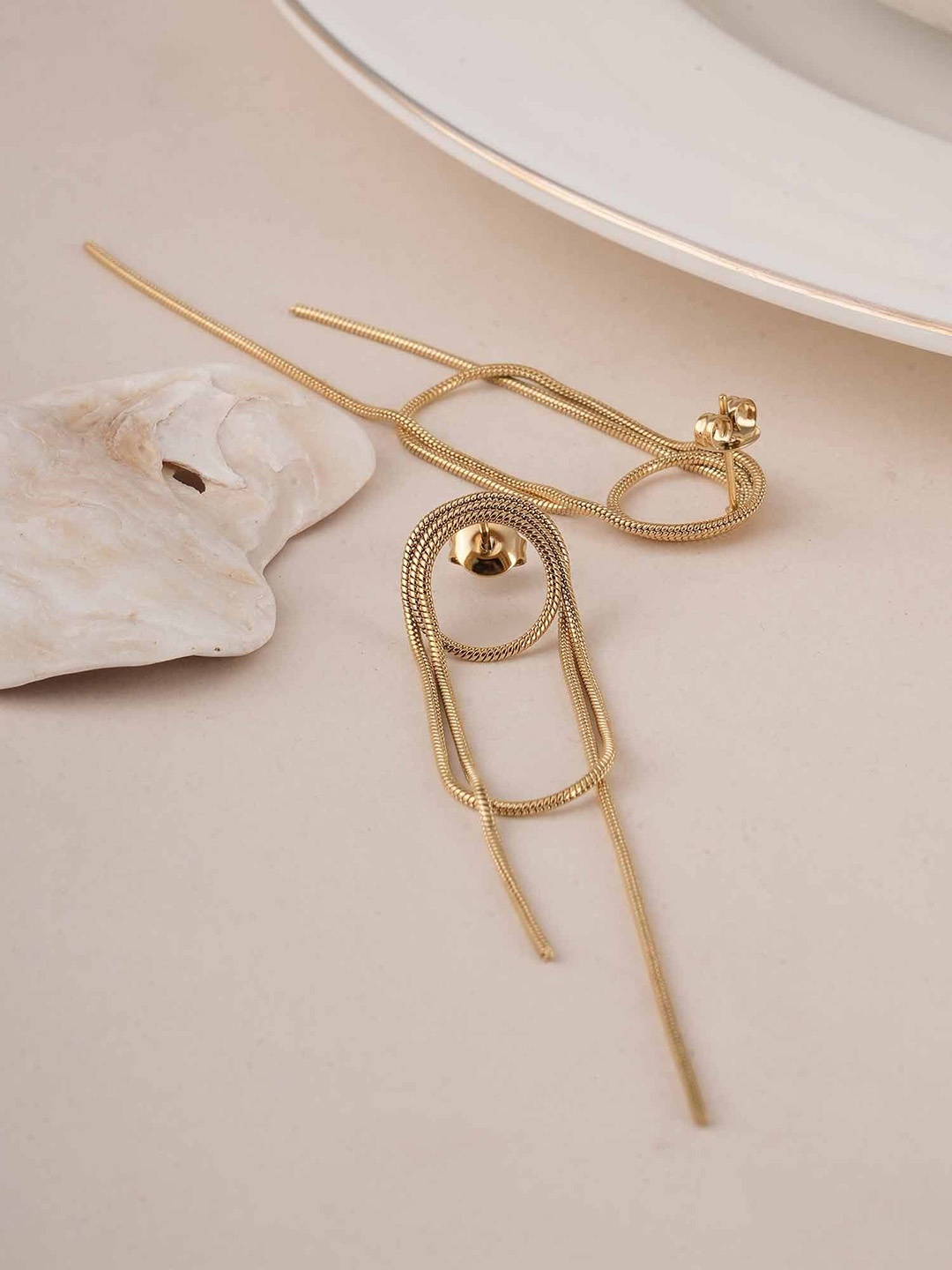 PALMONAS Gold-Plated Stainless Steel Contemporary Waterproof & Anti-Tarnish Drop Earrings
PALMONAS Gold-Plated Stainless Steel Contemporary Waterproof & Anti-Tarnish Drop Earrings