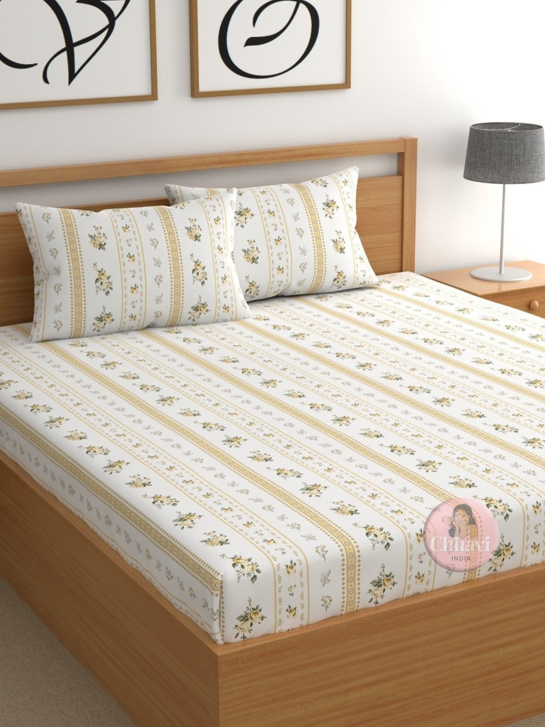CHHAVI INDIA White Floral Printed 210 TC Microfiber Queen Bedsheet Set 2.50 m x 2.25 m
CHHAVI INDIA White Floral Printed 210 TC Microfiber Queen Bedsheet Set 2.50 m x 2.25 m