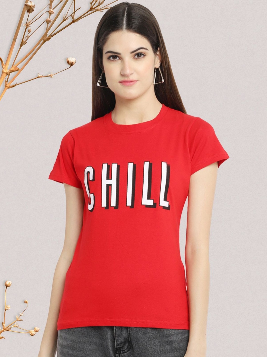 Dreambe Women Typography Printed Round Neck Short Sleeve Pure Cotton Casual T-Shirt, Red
Dreambe Women Typography Printed Round Neck Short Sleeve Pure Cotton Casual T-Shirt, Red
