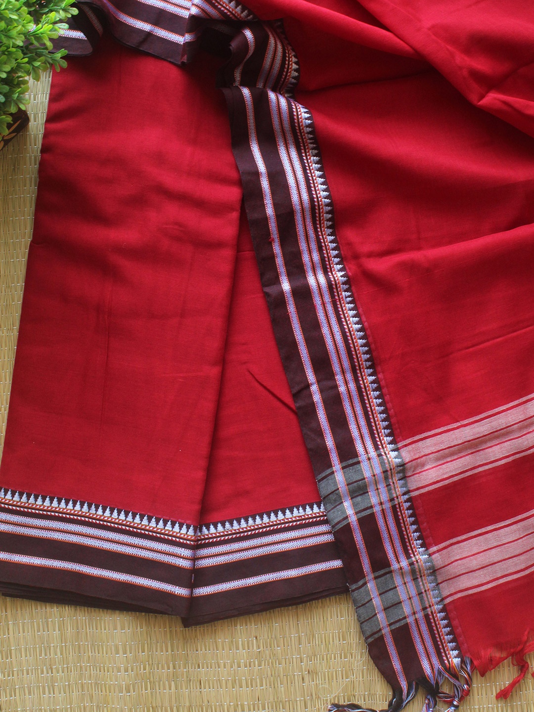 Weaves of Tradition Ethnic Motifs Woven Design Zari Pure Cotton Unstitched Dress Material, Red
Weaves of Tradition Ethnic Motifs Woven Design Zari Pure Cotton Unstitched Dress Material, Red