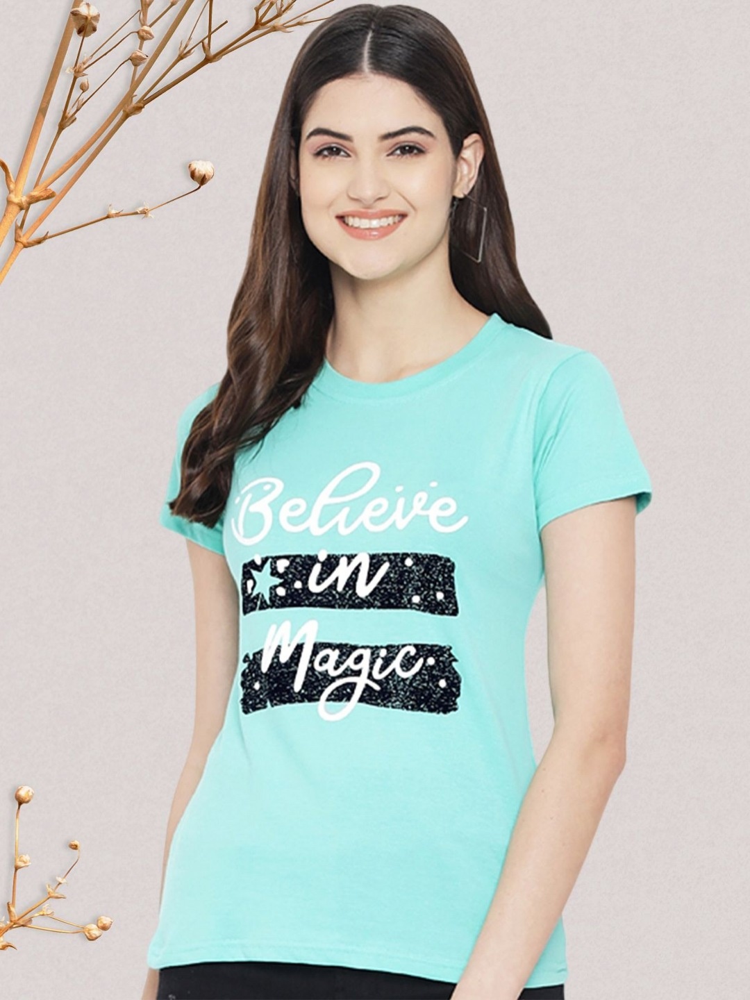 Dreambe Women Typography Printed Round Neck Short Sleeve Pure Cotton Casual T-Shirt, Blue
Dreambe Women Typography Printed Round Neck Short Sleeve Pure Cotton Casual T-Shirt, Blue