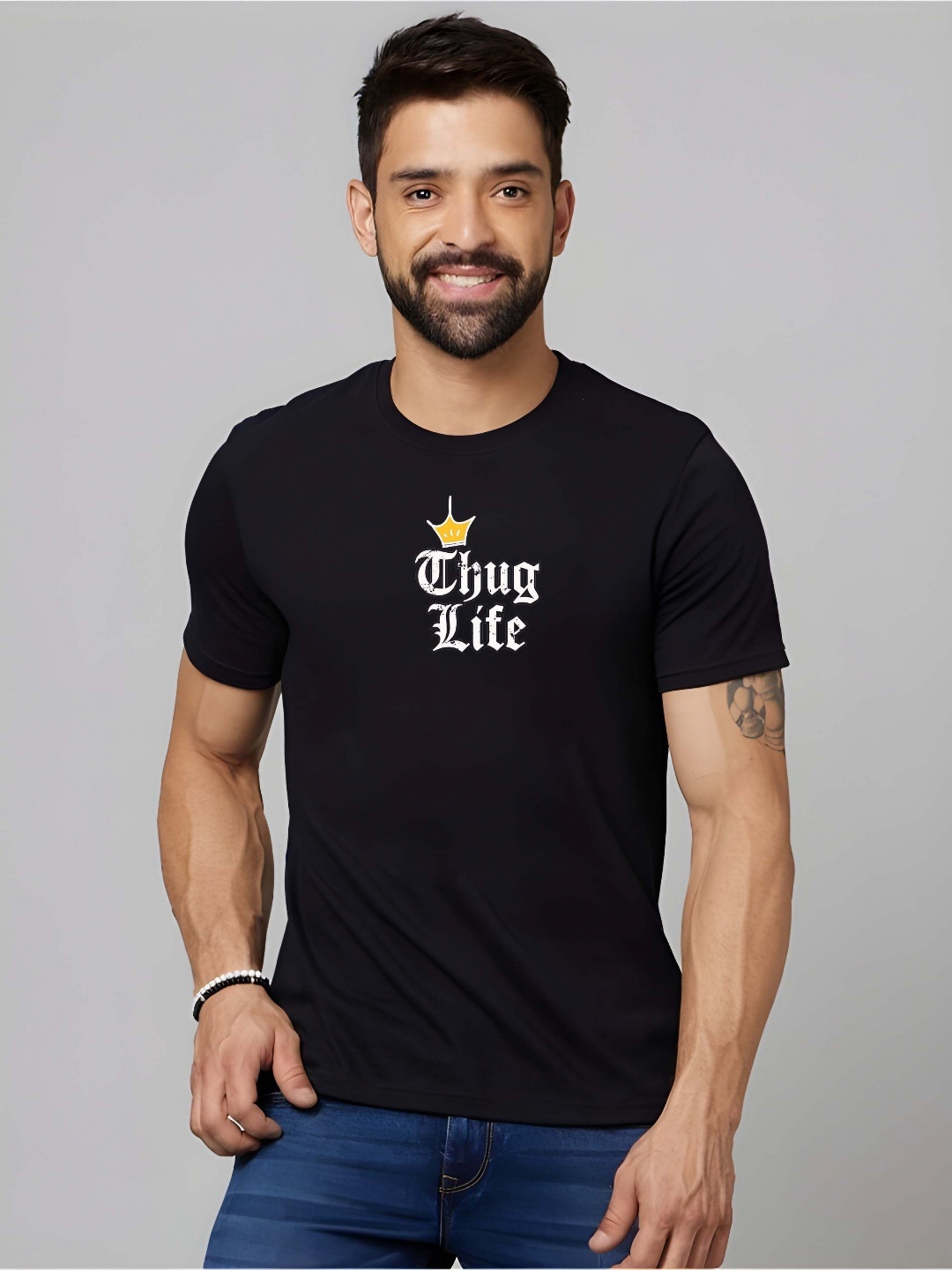 THE BEETEL HOUSE Graphic Printed Half Sleeves Round Neck Pure Cotton T-shirt, Black
THE BEETEL HOUSE Graphic Printed Half Sleeves Round Neck Pure Cotton T-shirt, Black