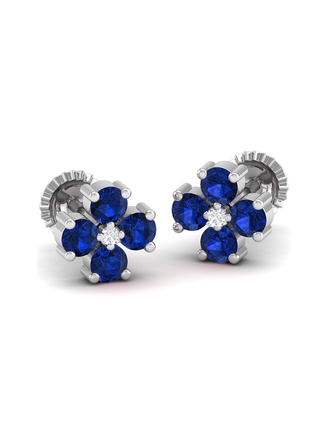 AKSHAT SAPPHIRE 92.5 Sterling Silver Rhodium-Plated Floral Cubic Zirconia Studs, Blue
AKSHAT SAPPHIRE 92.5 Sterling Silver Rhodium-Plated Floral Cubic Zirconia Studs, Blue