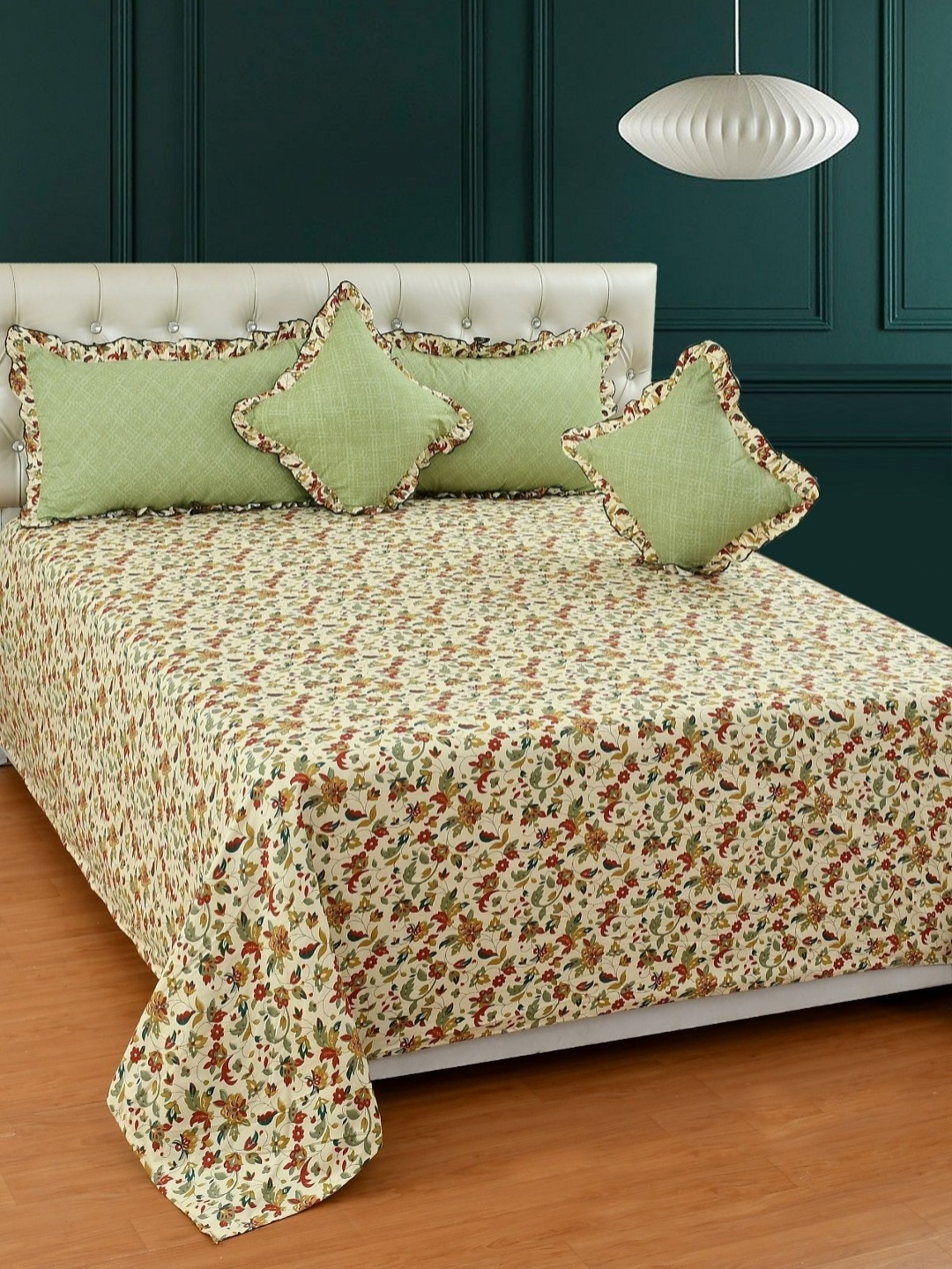 BREVARD Multicoloured Floral Polycotton 5 Piece Double King Superfine Bedding Set, Multi
BREVARD Multicoloured Floral Polycotton 5 Piece Double King Superfine Bedding Set, Multi
