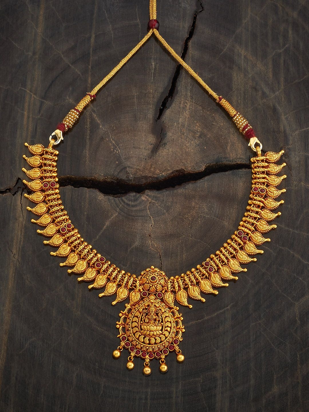 Kushal's Fashion Jewellery 92.5 Pure Silver Gold-Plated Stone Studded Temple Necklace
Kushal's Fashion Jewellery 92.5 Pure Silver Gold-Plated Stone Studded Temple Necklace