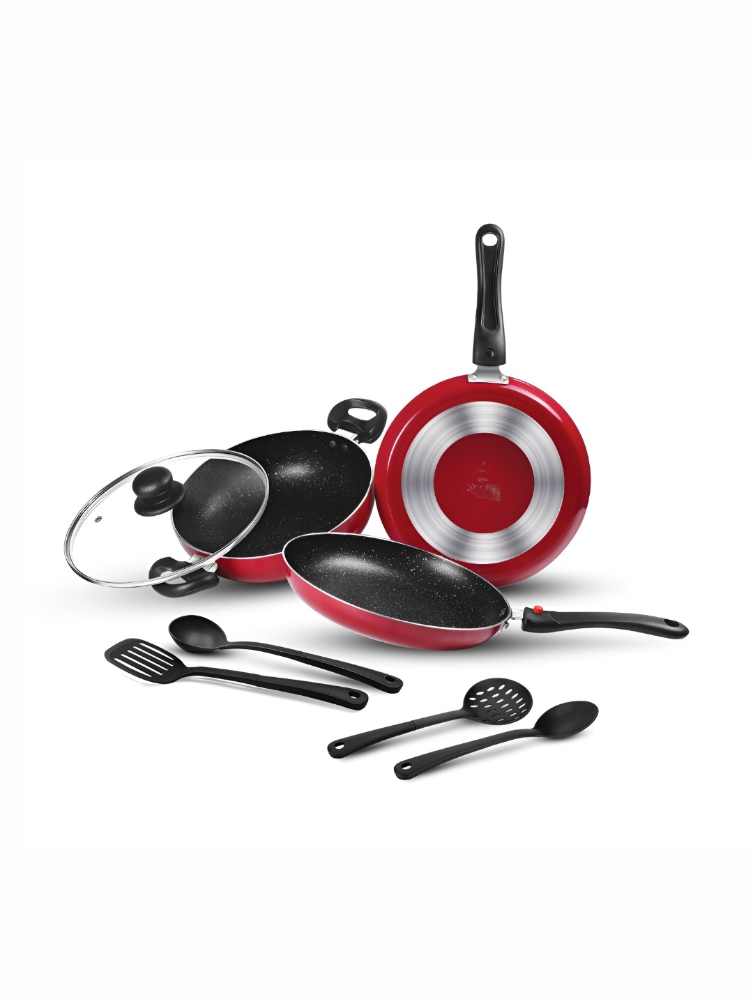 Milton Set of 7 Pro Cook Kitchen Pride Plus Granito Non Induction Non Stick Cookware, Maroon
Milton Set of 7 Pro Cook Kitchen Pride Plus Granito Non Induction Non Stick Cookware, Maroon