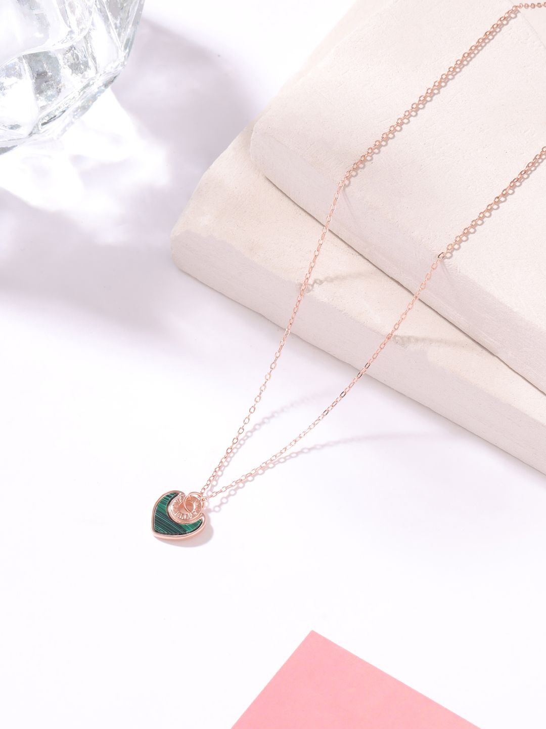 Kicky And Perky 925 Sterling Silver Rose Gold-Plated Heart Shaped Pendant With Chain
Kicky And Perky 925 Sterling Silver Rose Gold-Plated Heart Shaped Pendant With Chain