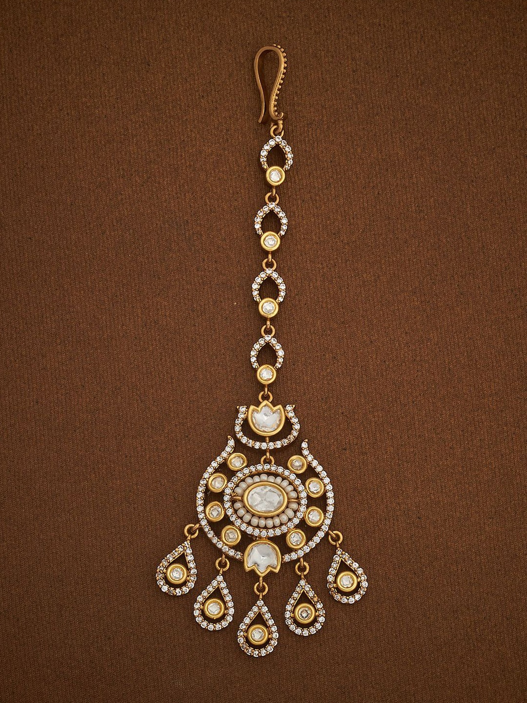 Kushal's Fashion Jewellery Victorian-Plated Kundan Studded Maang Tikka Head Jewellery, Gold
Kushal's Fashion Jewellery Victorian-Plated Kundan Studded Maang Tikka Head Jewellery, Gold