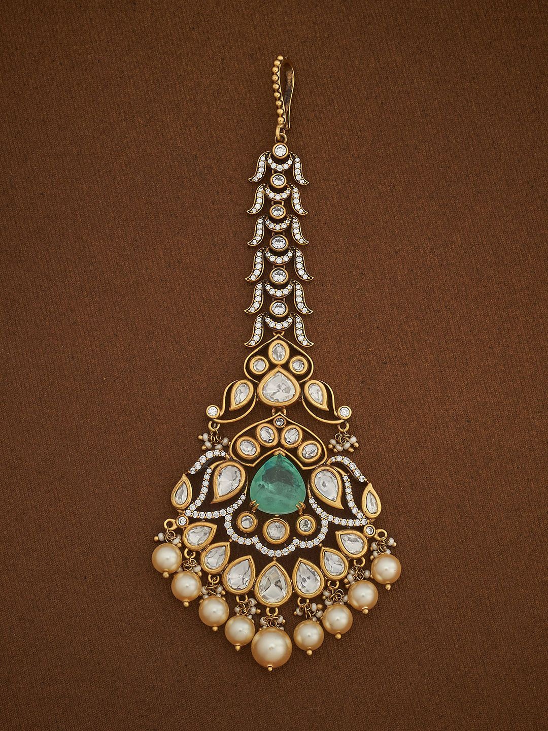 Kushal's Fashion Jewellery Victorian-Plated Kundan Studded Maang Tikka Head Jewellery, Gold
Kushal's Fashion Jewellery Victorian-Plated Kundan Studded Maang Tikka Head Jewellery, Gold