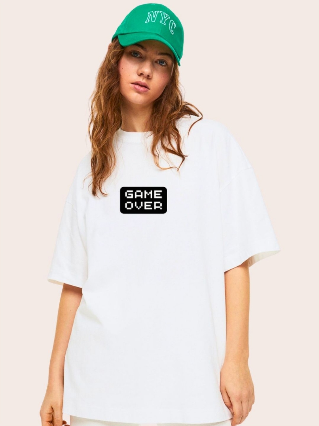 URBANICE Typography Printed Drop-Shoulder Sleeves Cotton Oversized T-shirt, White
URBANICE Typography Printed Drop-Shoulder Sleeves Cotton Oversized T-shirt, White