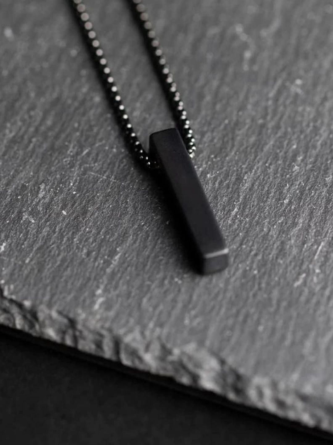 The Roadster Lifestyle Co. Men Stainless Steel 3D Cuboid Vertical Bar Pendant With Chain, Black
The Roadster Lifestyle Co. Men Stainless Steel 3D Cuboid Vertical Bar Pendant With Chain, Black