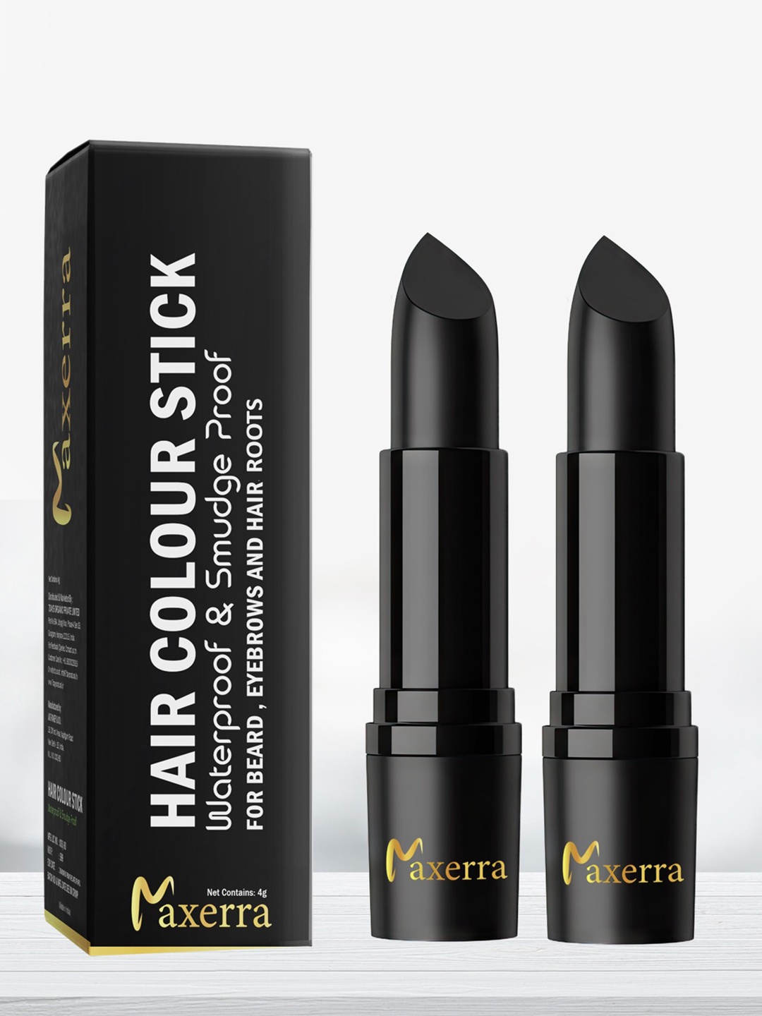 Maxerra Set Of 2 Hair Colour Stick For Beard, Eyebrows & Hair Roots - 4 g Each - Black
Maxerra Set Of 2 Hair Colour Stick For Beard, Eyebrows & Hair Roots - 4 g Each - Black
