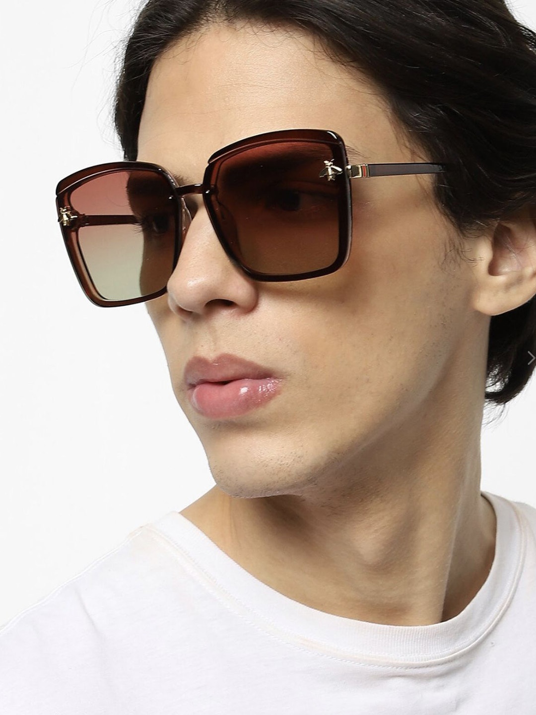 FUNGLASSES Unisex Oversized Sunglasses with UV Protected Lens LD BIG VINCENT GUCCI BROWN
FUNGLASSES Unisex Oversized Sunglasses with UV Protected Lens LD BIG VINCENT GUCCI BROWN