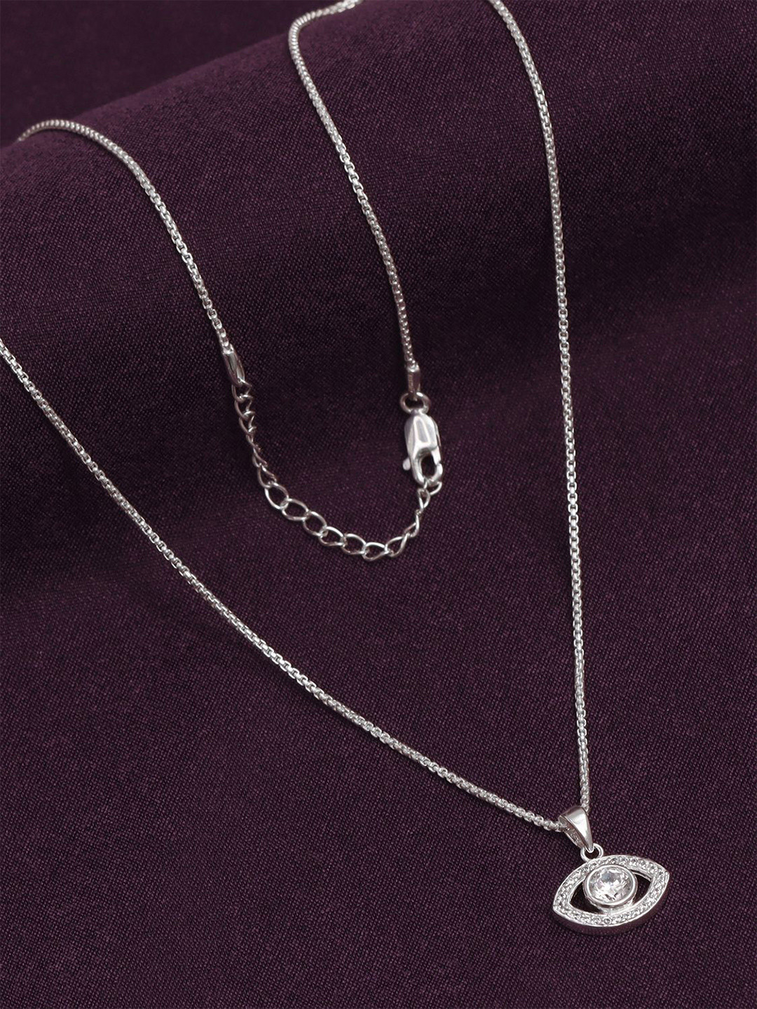 LeCalla 925 Sterling Silver Rhodium-Plated Cubic Zirconia Studded Pendant With Chain
LeCalla 925 Sterling Silver Rhodium-Plated Cubic Zirconia Studded Pendant With Chain
