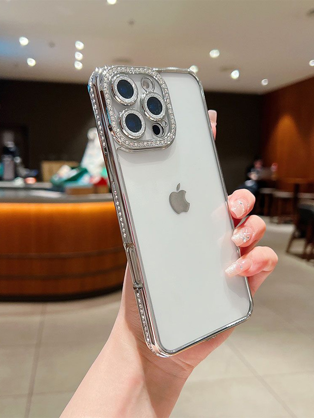 Luxury Kase Sparkling Bling Diamond Camera Protection iPhone 16 Pro Back Case, Silver
Luxury Kase Sparkling Bling Diamond Camera Protection iPhone 16 Pro Back Case, Silver