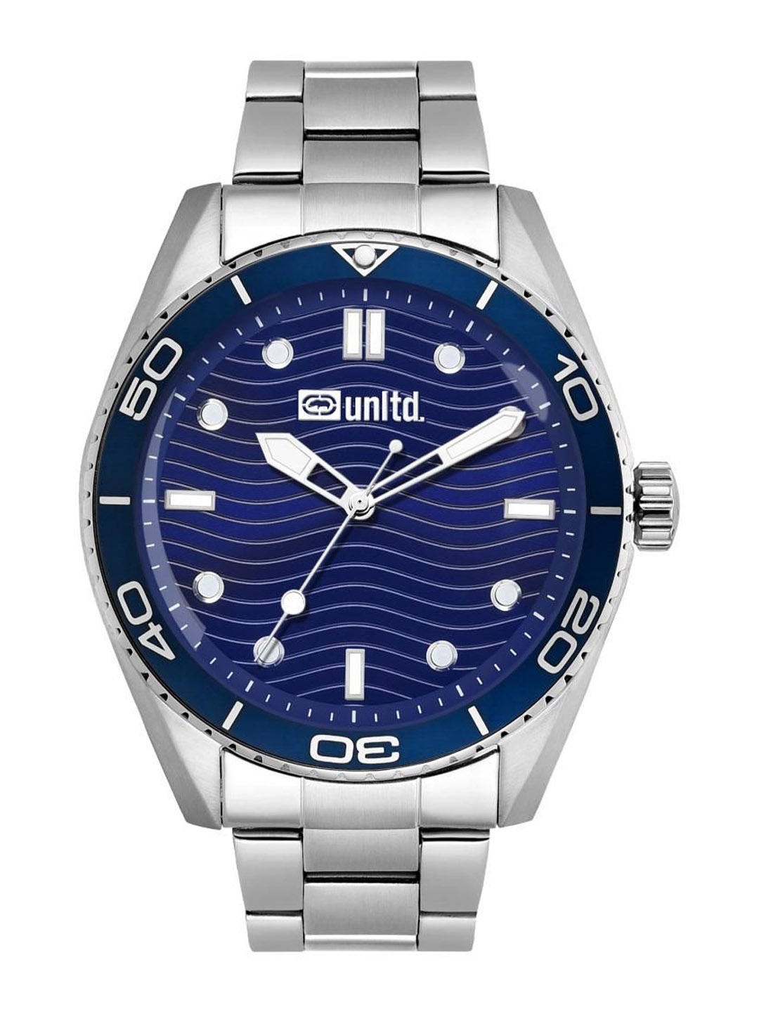 unltd. Men Brass Dial & Stainless Steel Bracelet Style Straps Analogue Watch UNG070002, Blue
unltd. Men Brass Dial & Stainless Steel Bracelet Style Straps Analogue Watch UNG070002, Blue