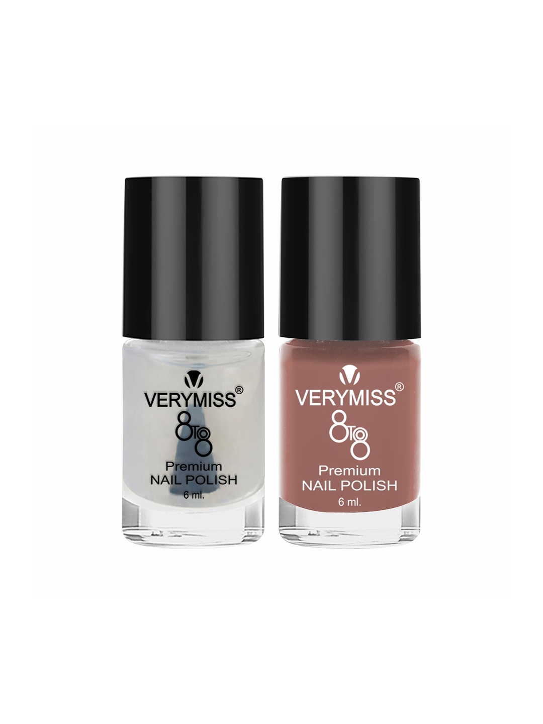 VERYMISS Set Of 2 8 To 8 Premium Long Lasting Nail Polish - 6 ml Each - Shade 223-266, Transparent
VERYMISS Set Of 2 8 To 8 Premium Long Lasting Nail Polish - 6 ml Each - Shade 223-266, Transparent
