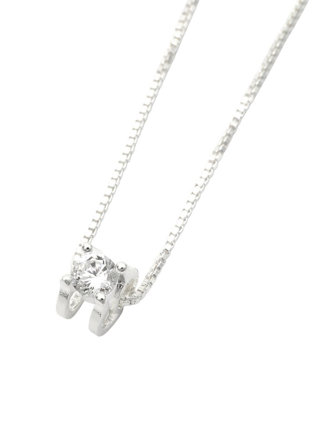 MAIRA 925 Sterling Cubic Zirconia Rhodium-Plated Diamond Shaped Pendants With Chains, Silver
MAIRA 925 Sterling Cubic Zirconia Rhodium-Plated Diamond Shaped Pendants With Chains, Silver