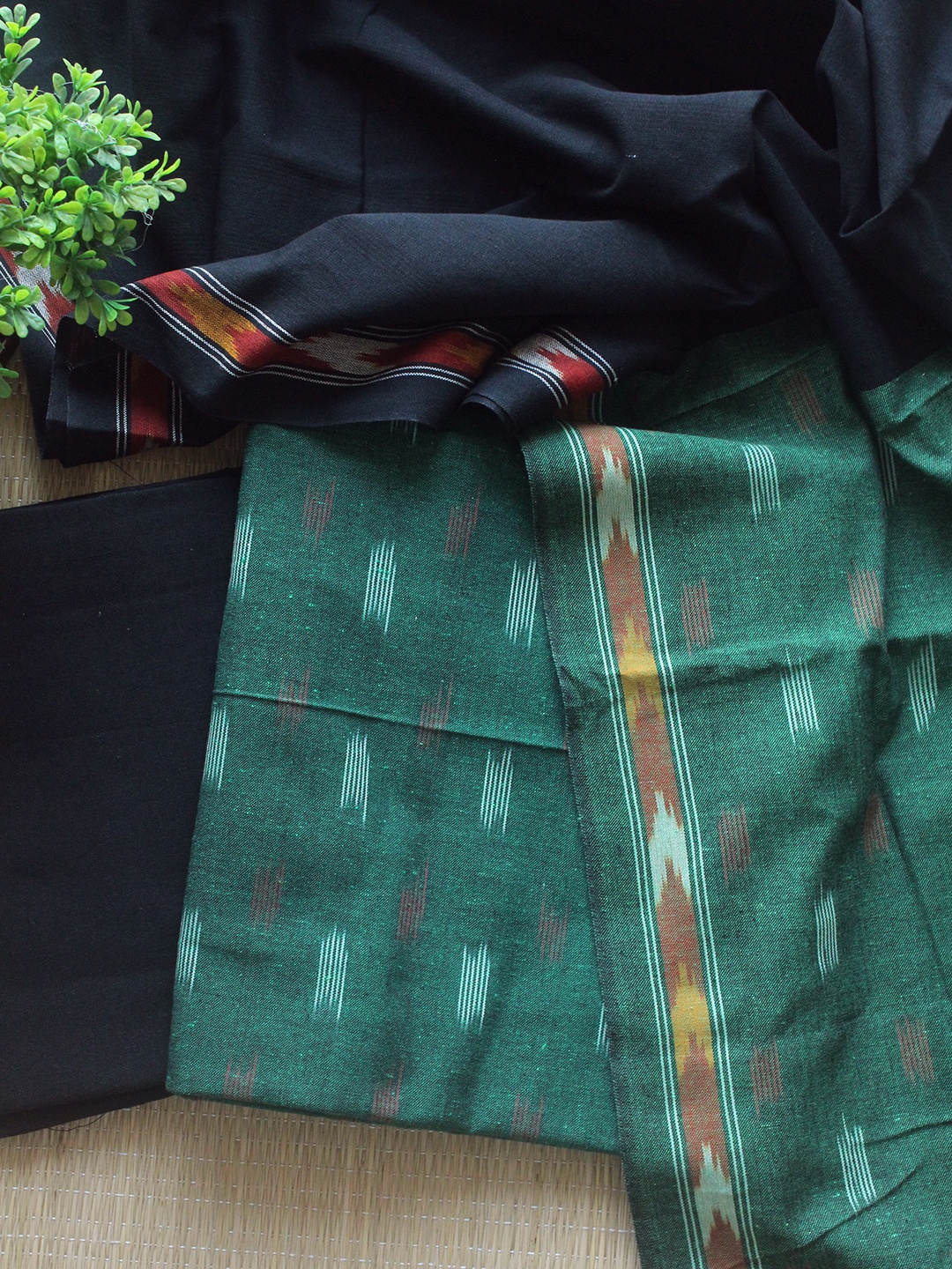 Weaves of Tradition Ikat Printed Pure Cotton Unstitched Dress Material, Green
Weaves of Tradition Ikat Printed Pure Cotton Unstitched Dress Material, Green