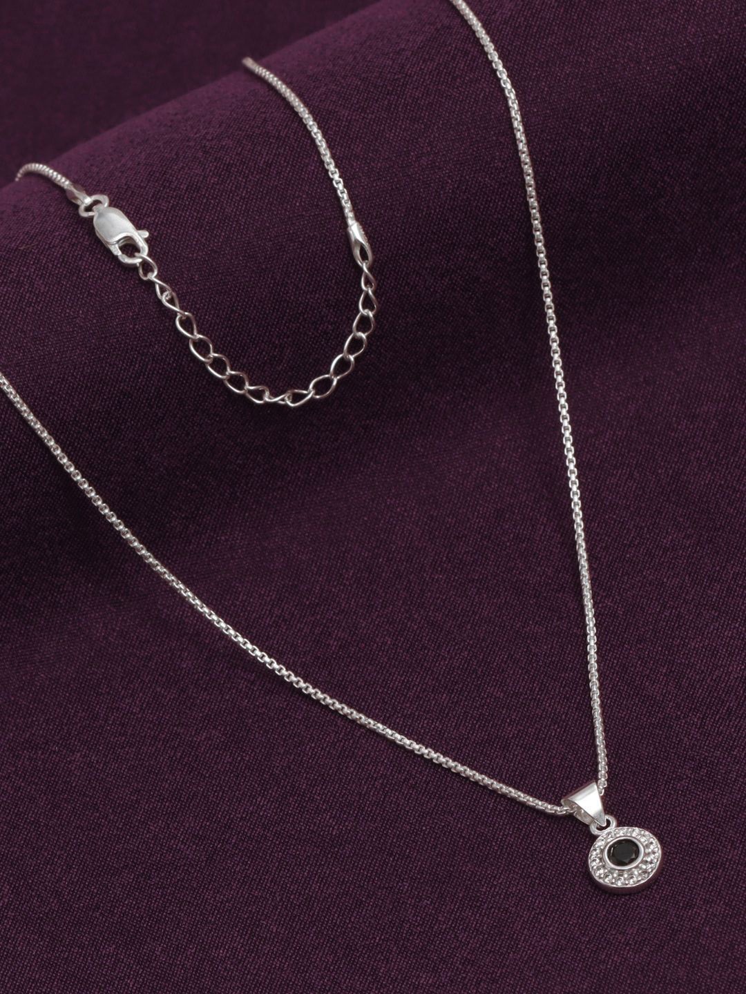 LeCalla 925 Sterling Silver Rhodium-Plated Cubic Zirconia Studded Pendant With Chain
LeCalla 925 Sterling Silver Rhodium-Plated Cubic Zirconia Studded Pendant With Chain