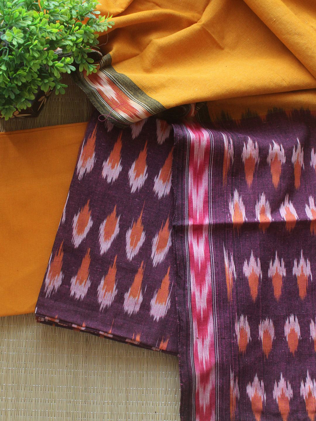 Weaves of Tradition Geometric Woven Design Pure Cotton Unstitched Dress Material, Purple
Weaves of Tradition Geometric Woven Design Pure Cotton Unstitched Dress Material, Purple