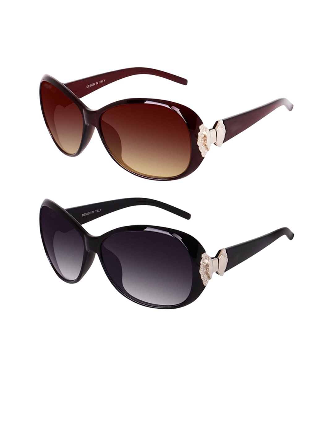 FUNGLASSES Unisex Set Of 2 Oversized Sunglasses with UV Protected Lens GAGA P8991, Black
FUNGLASSES Unisex Set Of 2 Oversized Sunglasses with UV Protected Lens GAGA P8991, Black