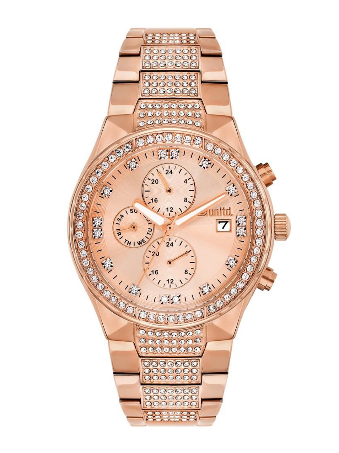 unltd. Men Brass Dial & Stainless Steel Bracelet Style Straps Analogue Watch UNG030003, Rose gold
unltd. Men Brass Dial & Stainless Steel Bracelet Style Straps Analogue Watch UNG030003, Rose gold