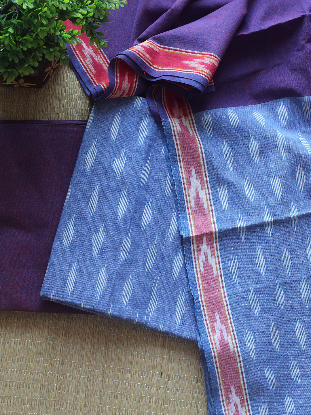 Weaves of Tradition Geometric Woven Design Pure Cotton Unstitched Dress Material, Blue
Weaves of Tradition Geometric Woven Design Pure Cotton Unstitched Dress Material, Blue
