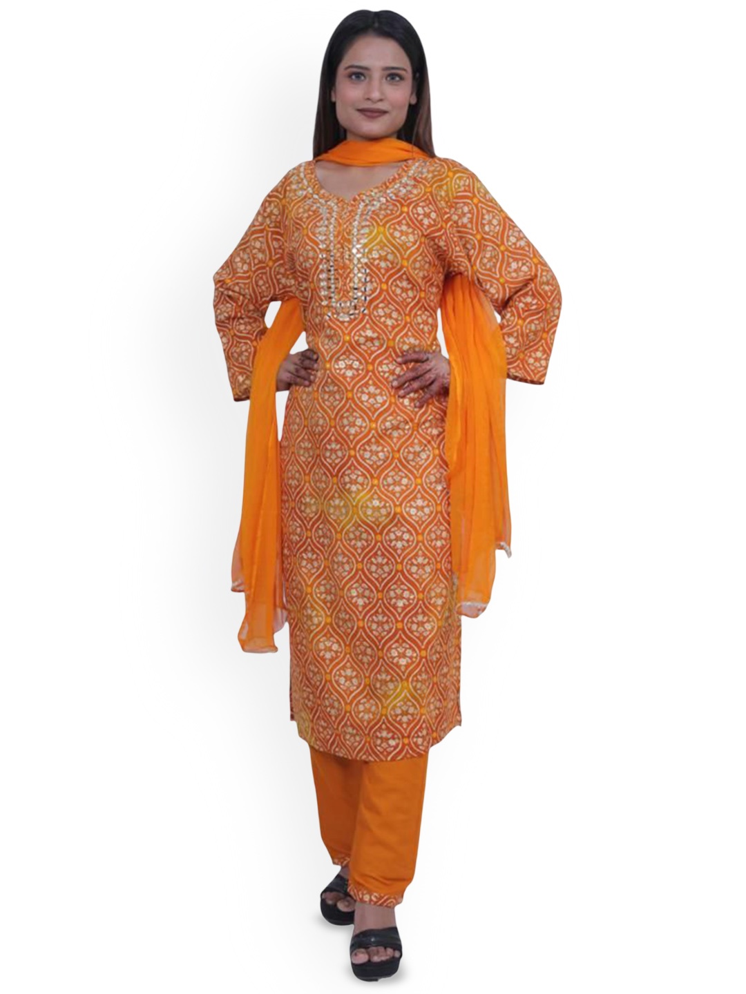 Wavy Collection Ethnic Motifs Printed Straight Kurta with Trousers & Dupatta, Mustard
Wavy Collection Ethnic Motifs Printed Straight Kurta with Trousers & Dupatta, Mustard