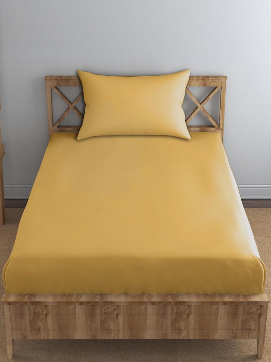 Trance Home Linen Gold-Toned Pure Cotton Single Bed Size Bedsheet Set 1.82m x 76.2cm
Trance Home Linen Gold-Toned Pure Cotton Single Bed Size Bedsheet Set 1.82m x 76.2cm