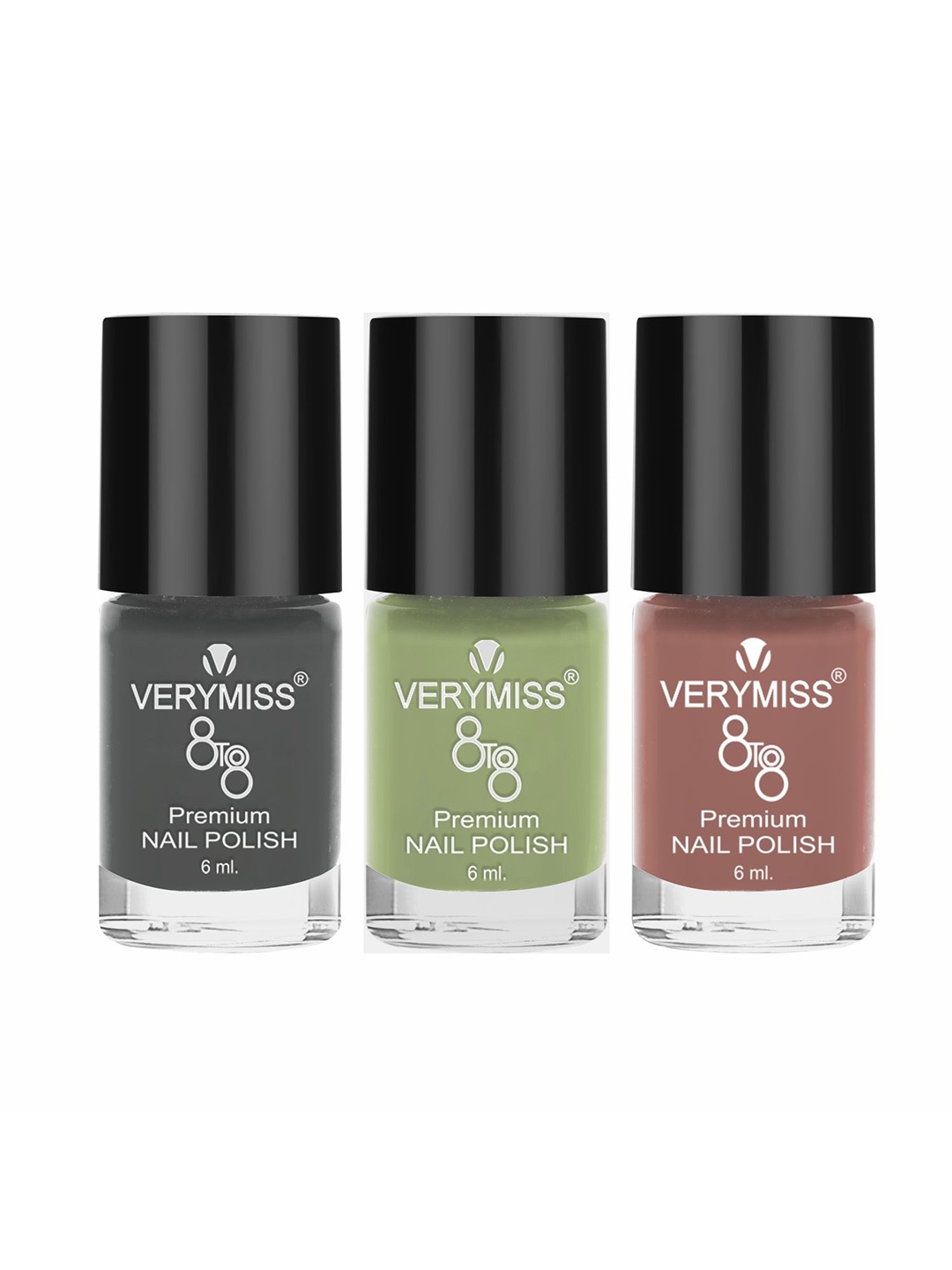 VERYMISS Set Of 3 8To8 Premium Long Lasting Nail Polish - 6 ml Each - Shade 261-265-266, Grey
VERYMISS Set Of 3 8To8 Premium Long Lasting Nail Polish - 6 ml Each - Shade 261-265-266, Grey