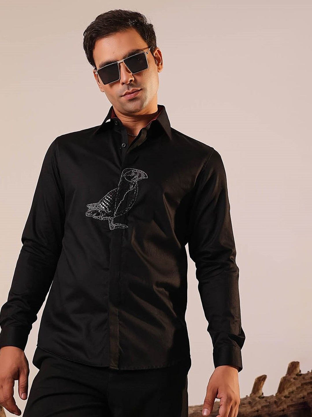 ABKASA Men Classic Slim Fit Spread Collar Graphic Printed Cotton Casual Shirt, Black
ABKASA Men Classic Slim Fit Spread Collar Graphic Printed Cotton Casual Shirt, Black