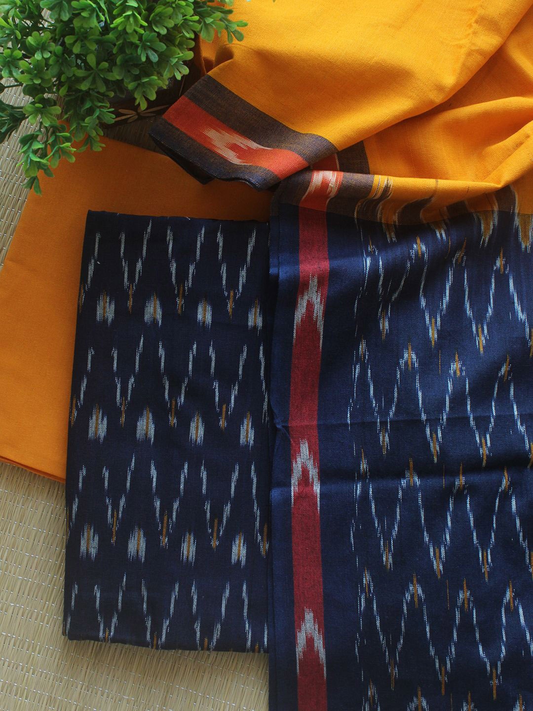 Weaves of Tradition Geometric Printed Pure Cotton Unstitched Dress Material, Navy blue
Weaves of Tradition Geometric Printed Pure Cotton Unstitched Dress Material, Navy blue