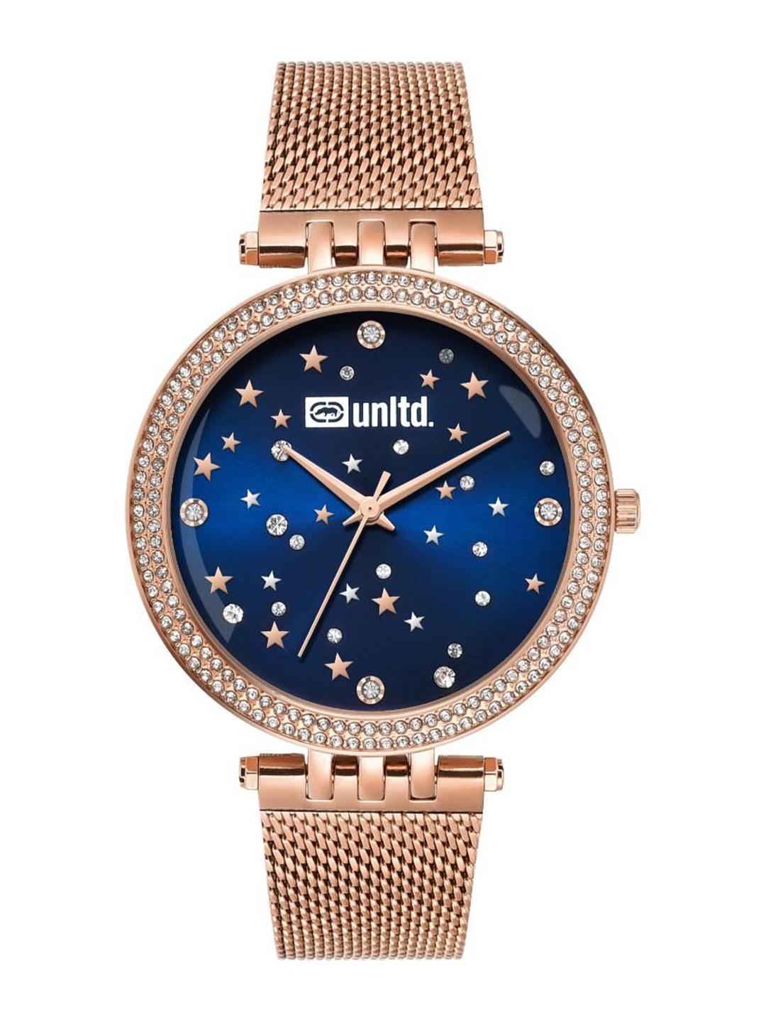 unltd. Women Brass Dial & Stainless Steel Bracelet Style Straps Analogue Watch UNL030003, Blue
unltd. Women Brass Dial & Stainless Steel Bracelet Style Straps Analogue Watch UNL030003, Blue