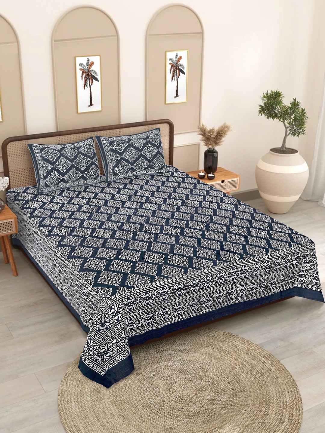 Texstylers Grey Ethnic Motifs Printed Cotton 186TC Queen Size Bedsheet Set 2.08 m x 2.28 m
Texstylers Grey Ethnic Motifs Printed Cotton 186TC Queen Size Bedsheet Set 2.08 m x 2.28 m