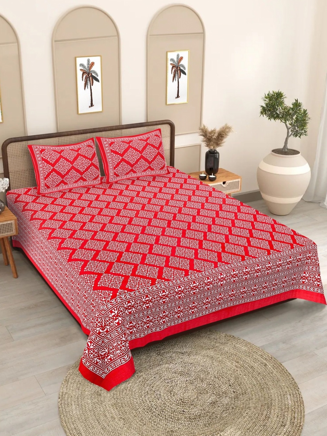 Texstylers Pink Ethnic Motifs Printed Cotton 186TC Queen Size Bedsheet Set 2.08 m x 2.28 m
Texstylers Pink Ethnic Motifs Printed Cotton 186TC Queen Size Bedsheet Set 2.08 m x 2.28 m