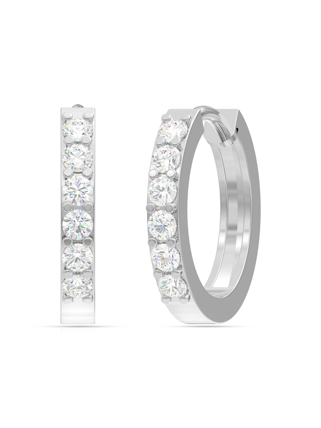 ANAYRA 925 Sterling Silver-Plated Artificial Stone Studded Circular Hoops Earrings
ANAYRA 925 Sterling Silver-Plated Artificial Stone Studded Circular Hoops Earrings