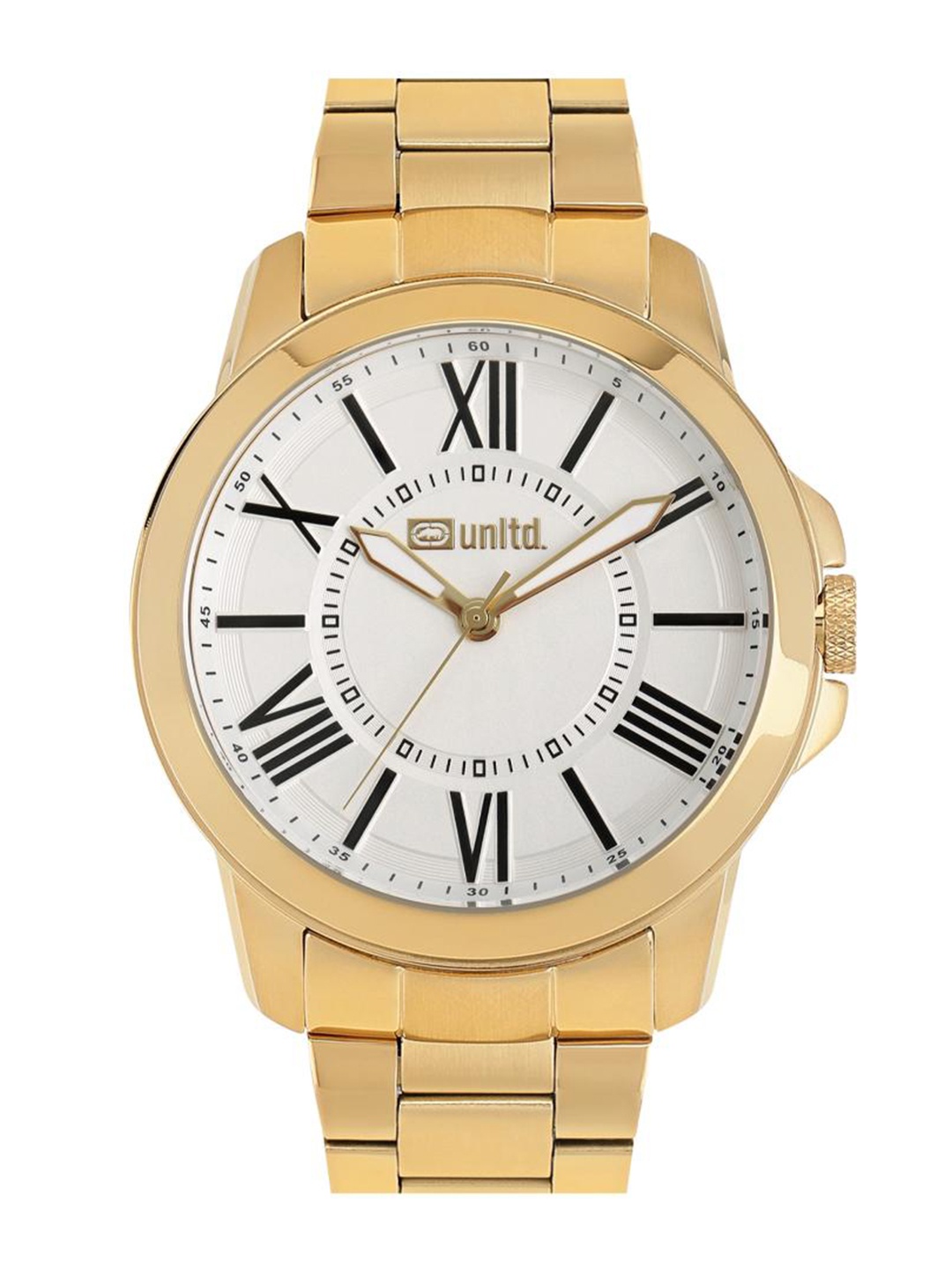 unltd. Men Brass Dial & Stainless Steel Bracelet Style Straps Analogue Watch UNG060005, White
unltd. Men Brass Dial & Stainless Steel Bracelet Style Straps Analogue Watch UNG060005, White